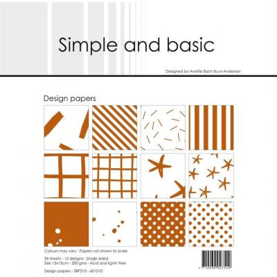 Simple and Basic Paper Pad Designpapier - Basic Cognac